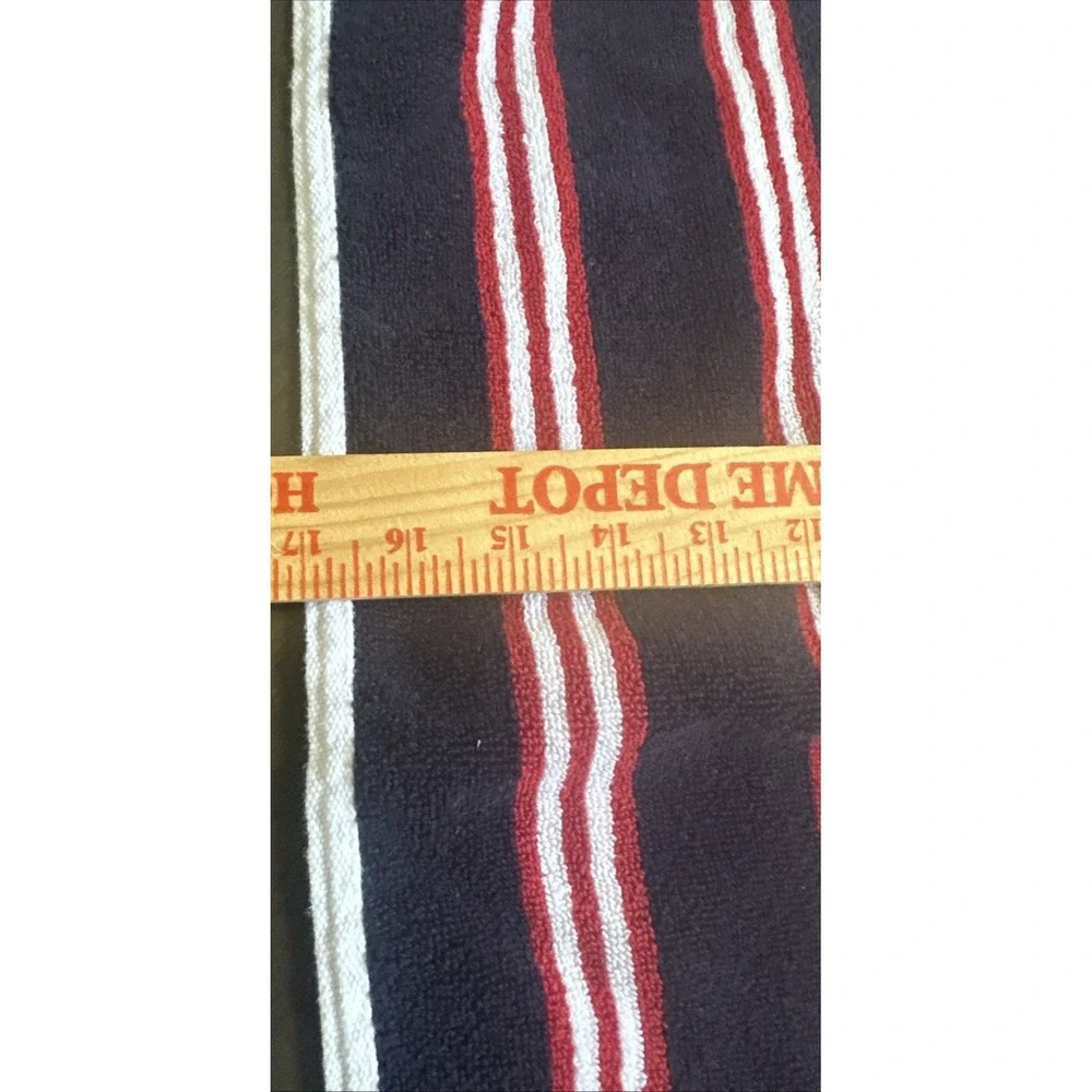 Tommy Hilfiger Stripe, Red, White Navy Hand Towel Cotton 16